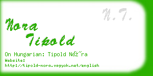 nora tipold business card